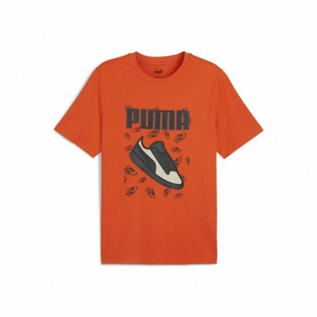 Lühikeste varrukatega T-särk, meeste Puma Graphics Sneaker Oranž - M