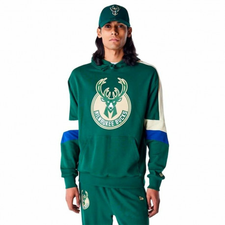 Dressipluus kapuutsiga, meeste New Era COLOUR BLOCK OS Milwaukee Bucks - L