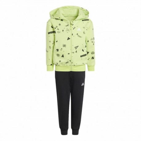 Children’s Tracksuit Adidas Lk Bluv Q3 Green 2 Pieces - 6-7 Years