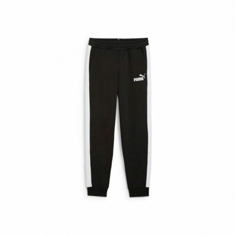 Children's Tracksuit Bottoms Puma Ess Block Black - 15-16 Years