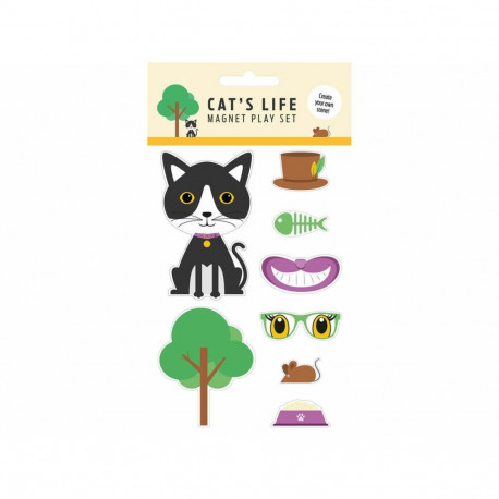 Magnetid Magnet & Steel Mitmevärviline Kass 8 Tükid, osad