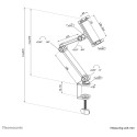 "Tabletständer mit 3 Drehpunkten (4.7"" - 12.9"") max 1kg- Tischhalterung - Neomounts Schwarz"