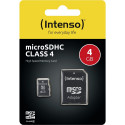 "CARD 4GB Intenso MicroHC 21MB/s +Adapter"