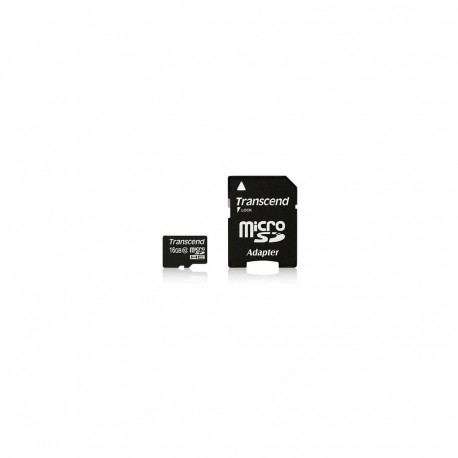 "CARD microSD Card 16GB Transcend SDHC UHS1 w/adapter"