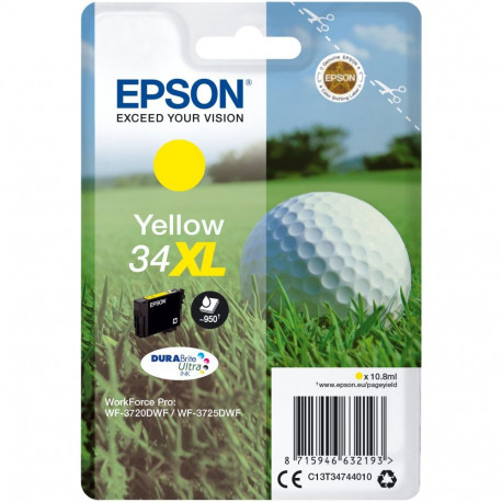 "Epson 34XL - XL - Gelb - Original - Tintenpatrone"