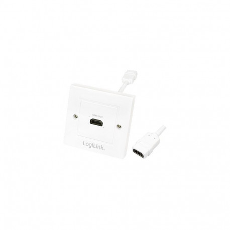 Logilink HDMI-adapter seinapesa 1-pordiline, valge