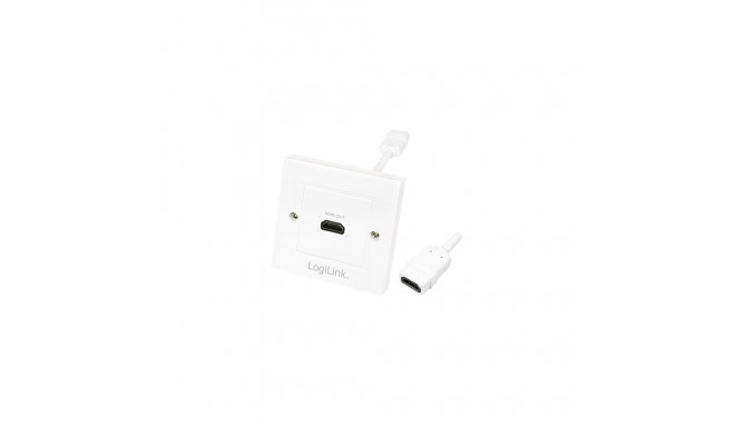 "Logilink HDMI Adapter. wall socket. 1-port. white"