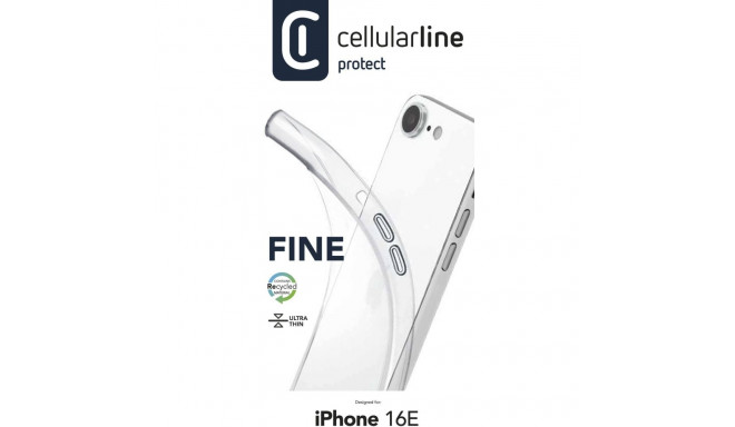 "Cellularline Fine Case fr Apple iPhone 16e Clear"