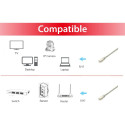 "Equip Patchkabel Cat6A 10x/set S/FTP 2xRJ45 0.25m ws Plat."