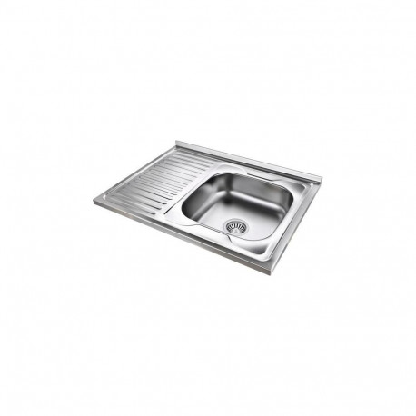 Steiner ROBIN 111 SteelQ satin sink with siphon, 1-bowl, right w/o