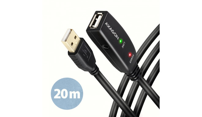 AXAGON ADR-220 USB 2.0 A-M - A-F aktiivne 20m kaabel
