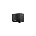 Lanberg 19" seinapealne 9U/600x450 (tasapinnaline komplekt) V2, must rack-kapp | Lanberg