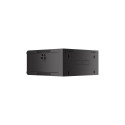 Lanberg Rack cabinet 19" wall-mounted 4U 600 fast assembly (flat pack), black | Lanberg
