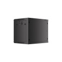 Lanberg 19" seinapealne 9U/600x450 isekokku pandav metalluksega (tasapinnaline pakk) must rack-kapp 