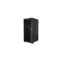 Lanberg 19" põrandaseisev 27U/800x1200 (komplektis) klaasuksega lCD, must rack-kapp | Lanberg