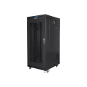 Lanberg 19" põrandaseisev 27U/600x800 (komplektina) võrguuksega ICD V2, must rack-kapp | Lanberg