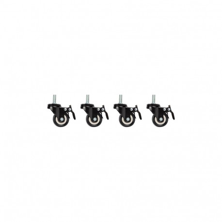 Lanberg | Castors with thread and brake for wall mounting cabinets, 4 pcs | AK-1601-B