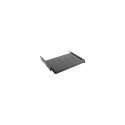 Lanberg 19" sliding shelf 1U/465x347mm, max load capacity up to 60kg | AK-1006-B | Black