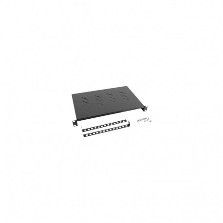 Lanberg 19" fixed shelf 1U/483x300mm, max load capacity up to 25kg | AK-1004-B | Black