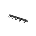 Lanberg 19" kaablihoolduspaneel 5 plastist hoidjaga 1U tüüp B | AK-1202-B | must
