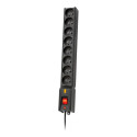 Lestar LX 810 Ülepinge kaitsega voolujaotur 8 pesaga 3 m must