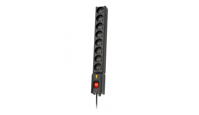 Lestar LX 810 Ülepinge kaitsega voolujaotur 8 pesaga 3 m must