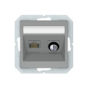TV+COMP SOCKET GREY TVL/KLRJ45-16E2-02QR