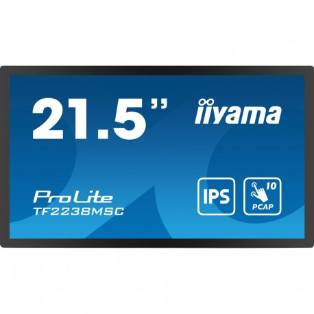 iiyama TF2238MSC-B1 computer monitor 53.3 cm (21") 1920 x 1080 pixels Full HD LED Touchscreen Black