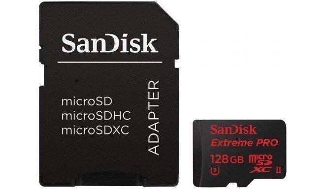 SanDisk atmiņas karte microSDXC 128GB Extreme Pro A1