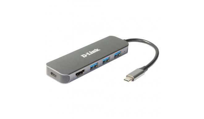D-Link 5-ühes USB-C jaotur HDMI/Power Delivery'ga
