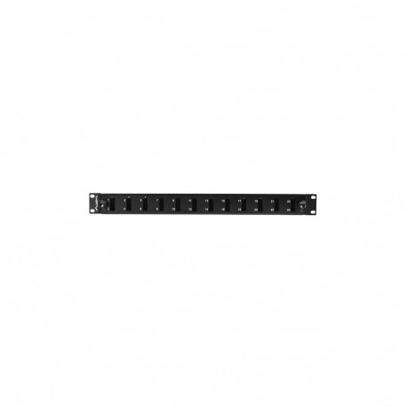 LANBERG 12XSC DUPLEX / 12XLC QUAD RACK 19" 1U FIBER OPTIC DISTRIBUTION FRAME BLACK + ACCESSORIES