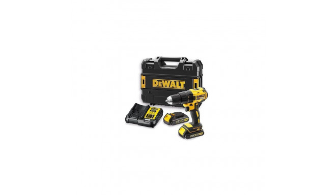 DeWalt cordless drill DCD708D2T, 18 Volt (yellow / black, T-STAK box, 2x Li-ion battery 2.0 Ah)