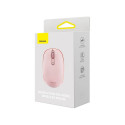 Wireless mouse Baseus F01B Tri-mode  2.4G BT5.0 1600 DPI (pink)
