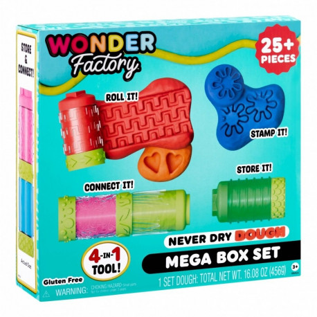 Masa plastyczna wonder factory never dry dough mega box set