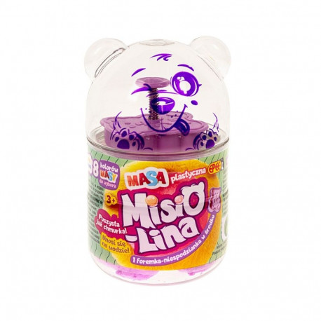 Masa plastyczna misiolina 60g 1 foremka różowa