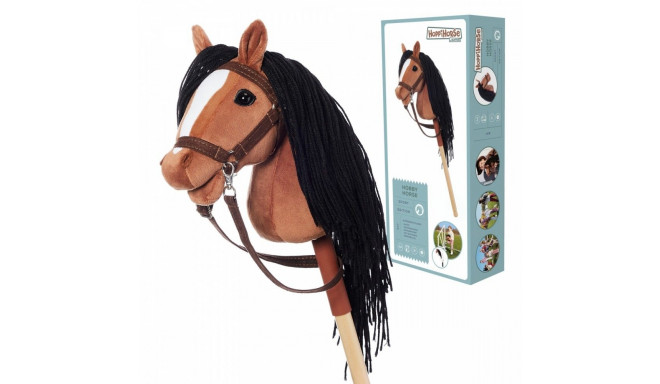 Koń na kiju hobby horse hoppihorse a4 bay - ciemny brąz, maść gniada