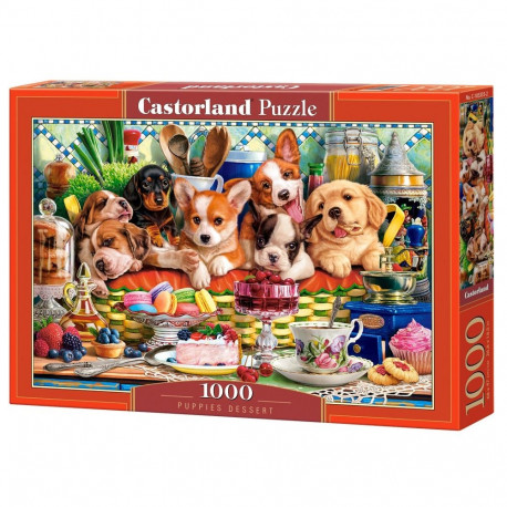 Puzzle 1000 elementów deser szczeniaczków