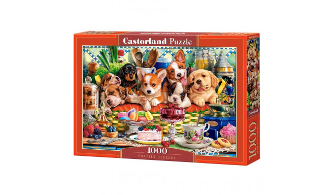 Puzzle 1000 elementów deser szczeniaczków