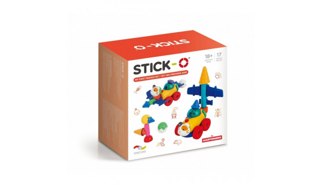 Stick-O magnetilised klotsid komplekt sõpradega 17 osa