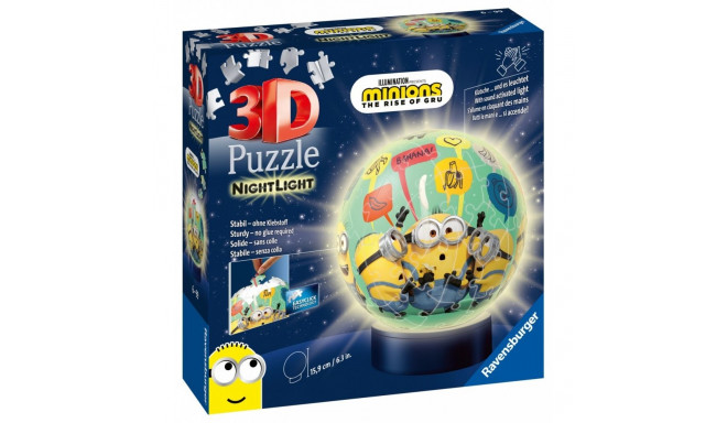 3D pusle helendav kuul minionid