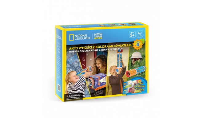 Puzzle 3d zestaw z kolorami i światłem