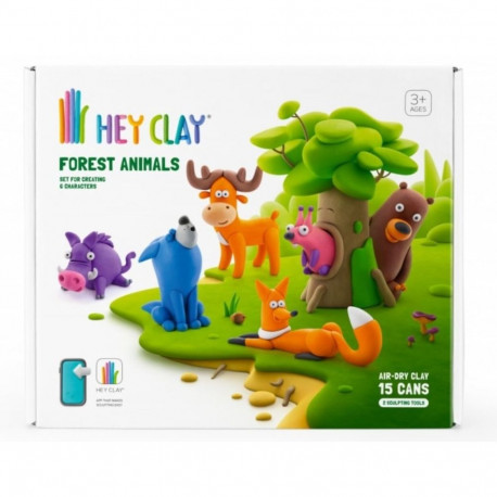 Masa plastyczna hey clay zestaw zwierzęta leśne