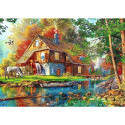 Puzzle 500 elementów chatka nad rzeką