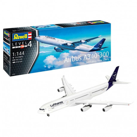 Plastikmudel A340-300 Lufthansa uue värvilahendusega 1/144