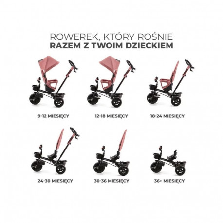 Rowerek trójkołowy aveo rose pink