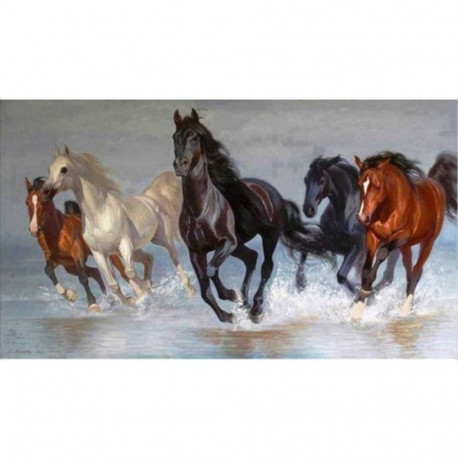 Diamentowa mozaika - konie 40x80 cm