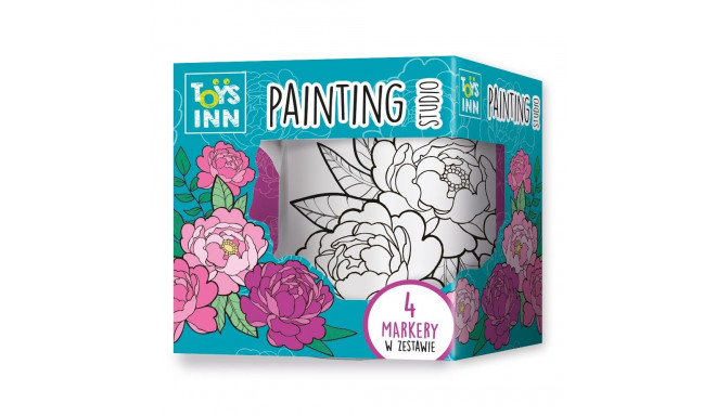 Kubek do kolorowania kwiaty peonie