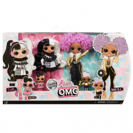 Zestaw lalek l.o.l. surprise winter disco omg dollie & 24k dj