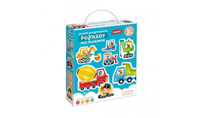 Puzzle progresywne - pojazdy na budowie