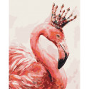 Obraz paint it! maalimine numbrite järgi. flamingo krooniga